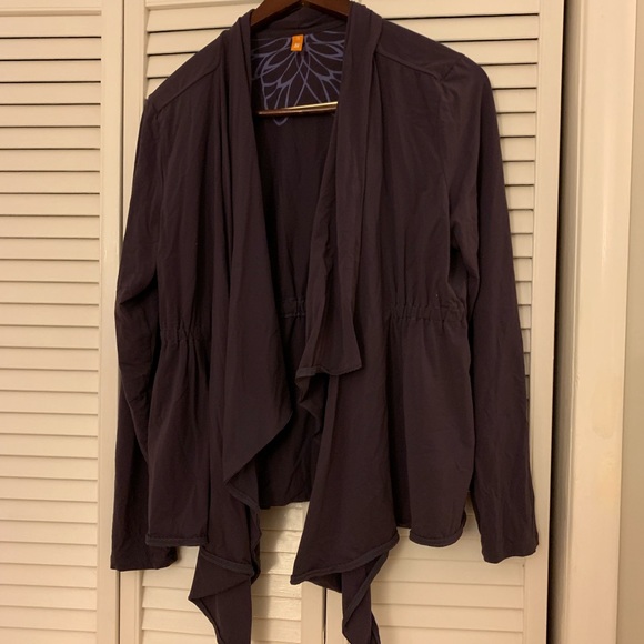 Lucy Eggplant Open Front Athletic Jacket - Picture 1 of 2